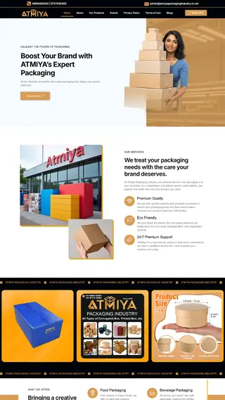 Atmiya — website design