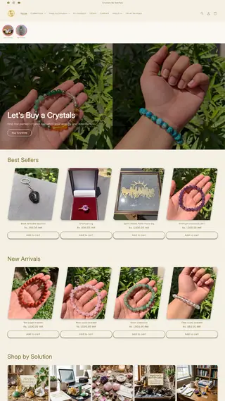 Crystals by Seema — website design