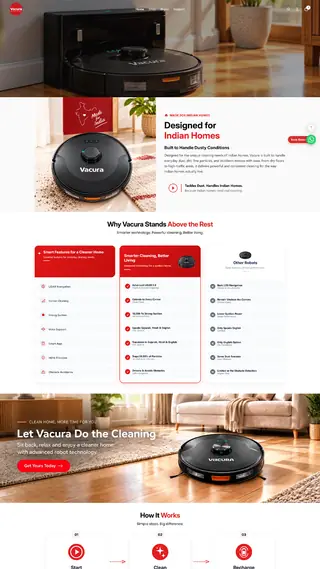 Vacura — website design